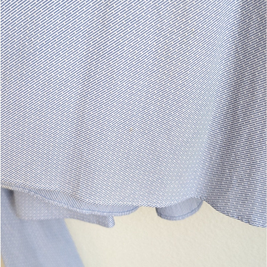 Derek Lam 10 Crosby Blue Striped Long Sleeve Tie Waist Shirt Dress, size 2/S