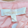 LoveShackFancy Roisen Skirt Womens 0 Pink Crinkled Taffeta A-line Mini
