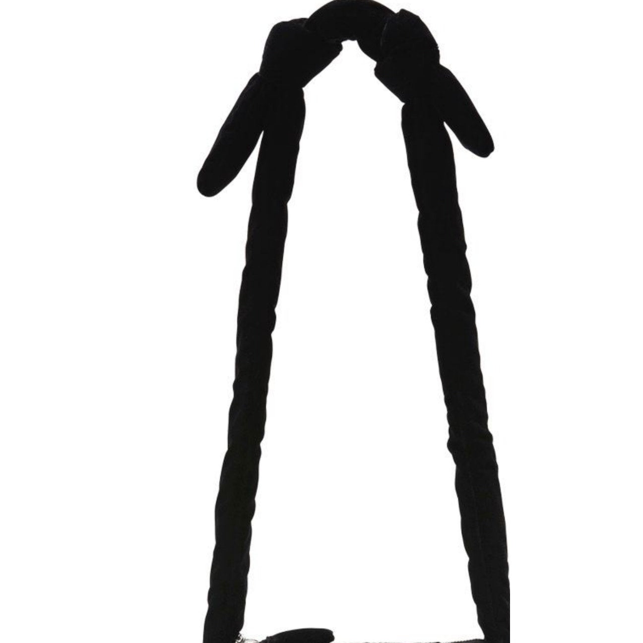 NWT Sonia Rykiel Black Camera Velvet Logo Mini Bag Adjustable Strap