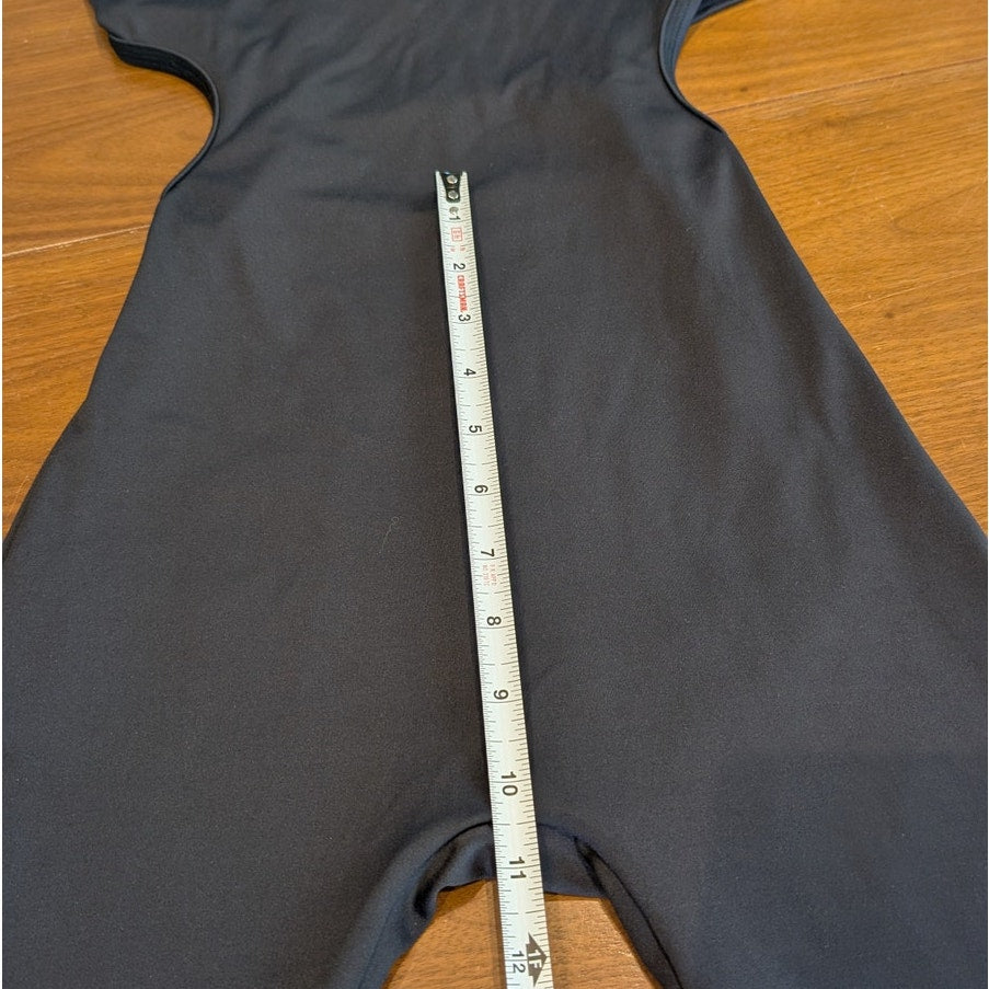 NWT Frankies Bikinis Felix Black Straight Fit Side Cutouts Bodysuit, size S