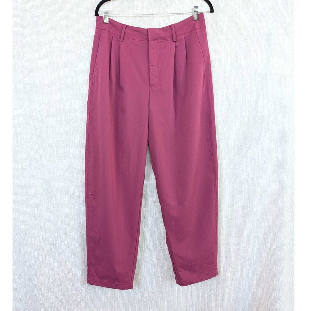 Free People Zoey Pants Womens 12 Pink Rose High-rise Tapered Ankle NWT