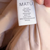 MATU Coat Womens S Beige Wool Faux Fur Teddy Long Sleeve Straight Cut Midi Long