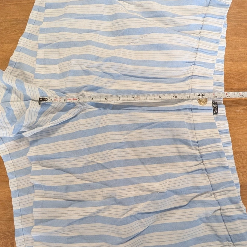 J.Crew Linen-viscose Blend Mini Short in Stripe BZ997 Womens 2XL Blue White