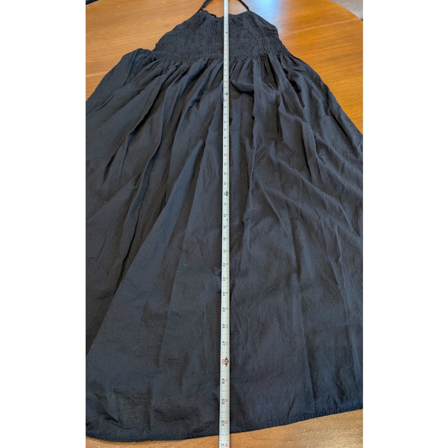 NWT AllSaints Iris Black Cotton Poplin Sleeveless Halter Neck Midi Dress, size 4