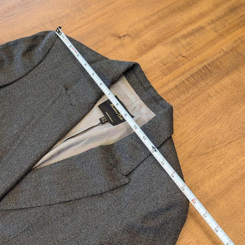 Massimo Dutti Blazer 6017/517/800 Womens Dark Gray Single-breasted Long Sleeve