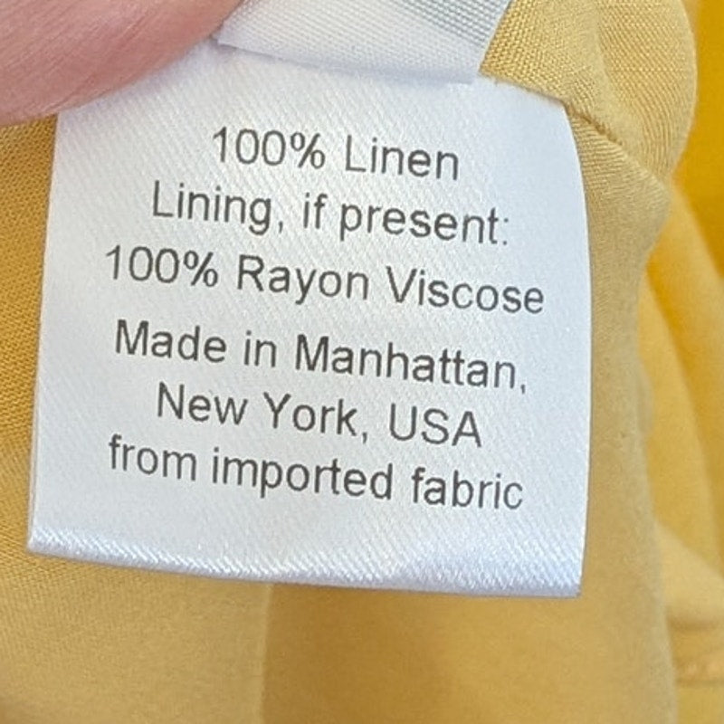 Rachel Comey Tipple Linen Midi Dress Womens 4 Yellow One Shoulder Asymmetric