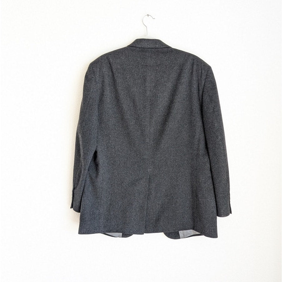 Joseph & Lyman Gray 100% Cashmere Wool Single-Breasted Blazer Jacket, size L