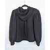 G. Label by Goop Torre Ruffle Puff Sleeve Hoodie Black M