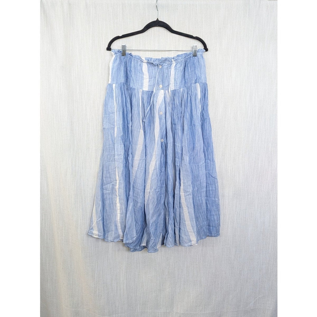 J.Crew x Maryam Nassir Zadeh Blue White Striped Midi Skirt XS
