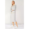 Anthropologie Saturday/Sunday Derry Sequined Tunic Dress Womens 8 Gray Midi