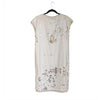 Alena Goretskaya Cream Sequin Short Sleeve Mini Dress, size 44/M