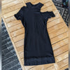 N:PHILANTHROPY x Revolve Brea Black Asymmetric Cotton Terry Mini Dress, size XS