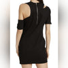 N:PHILANTHROPY x Revolve Brea Black Asymmetric Cotton Terry Mini Dress, size XS